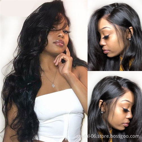 Tuneful Wholesale Transparent HD Full Lace Human Hair Wigs 100% Human Hair for Black Women Wavy Full Lace HD Human Hair Wig